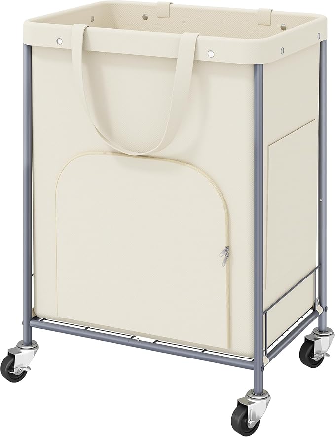 170L Large Laundry Basket with Wheels, Rolling Laundry Hamper Easy Access by Unknown