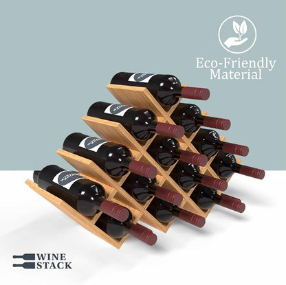 13 Bottle Bamboo Small Wine Rack - Image 8