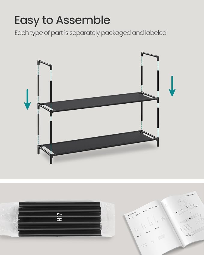 SONGMICS 2-Tier Shoe Rack, Shoe Storage - Image 6