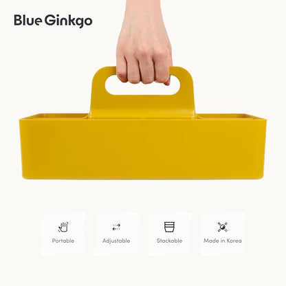 BLUE GINKGO Stackable Organizer Caddy – Korean-Made Portable Tote - Image 5