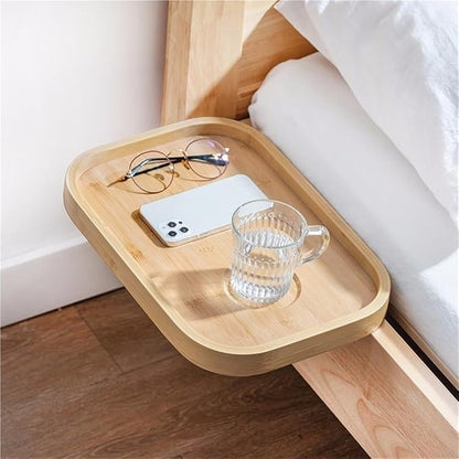 Bedside Caddy, Clip-on Wooden Bedside Shelf by Unknown