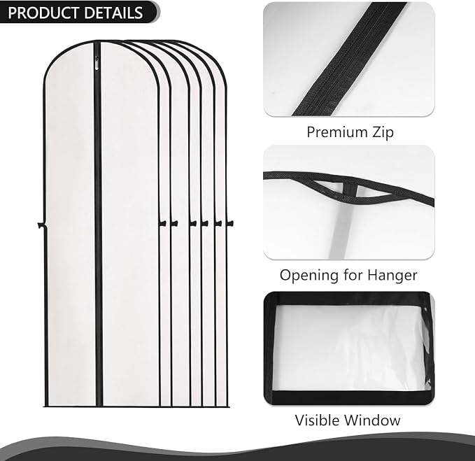 2 Pack Garment Bags for Travel, Foldable & Portable Garment Bag - Image 7
