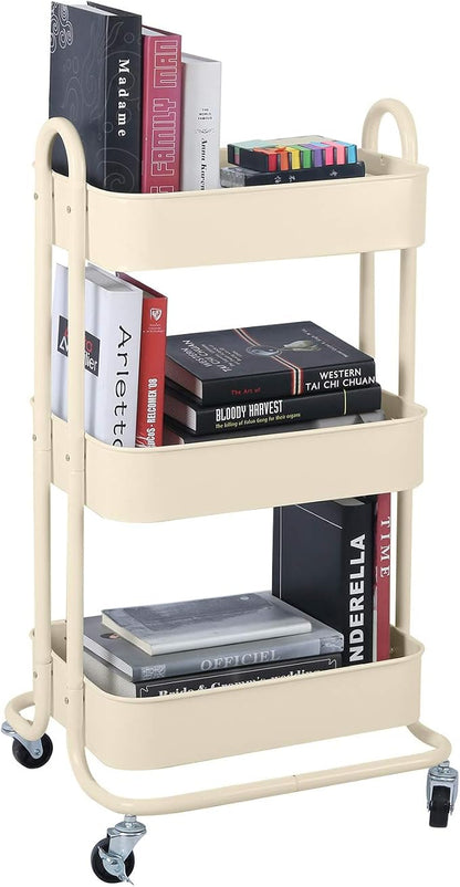 Melody House 3-Tier Metal Mesh Utility Rolling Cart Storage Organization Cart by MelodyHouse