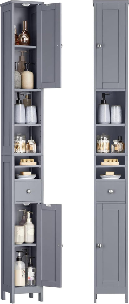 VASAGLE Tall Bathroom Cabinet, Slim Freestanding Bathroom Storage Cabinet by Unknown