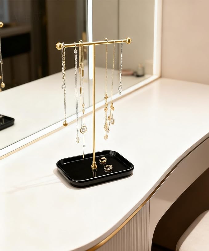 VROOMIUM Necklace Holder- Ceramic Base 1ft Height Jewelry Organizer Stand - Image 6