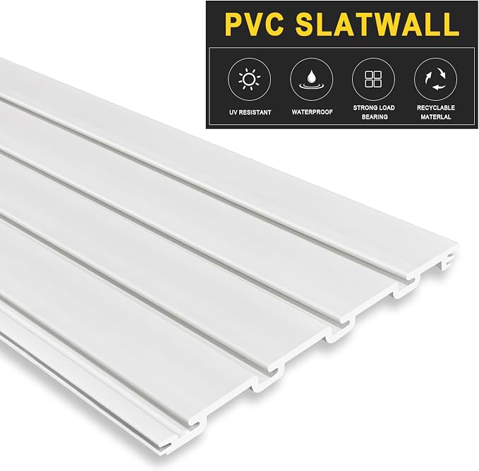 4'H x 4'W PVC Slatwall Panels Garage Wall Storage System - Image 4