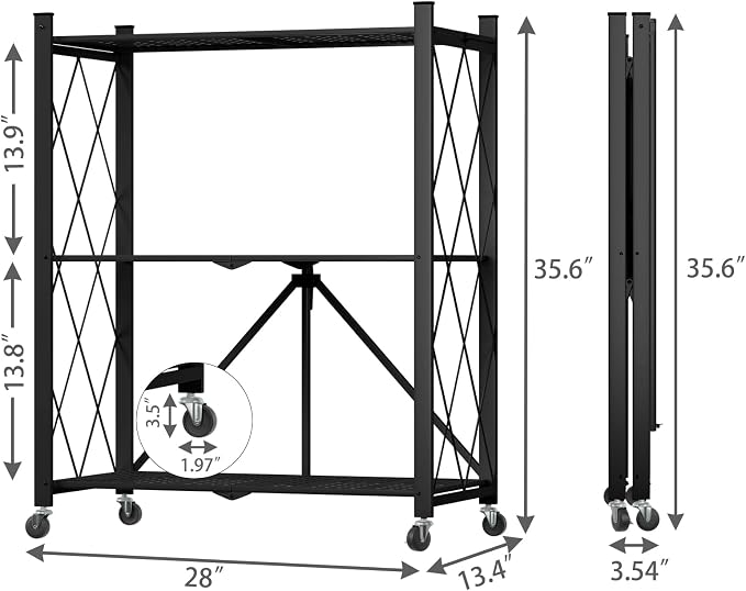 3 Tier Foldable Storage Shelf - Image 3