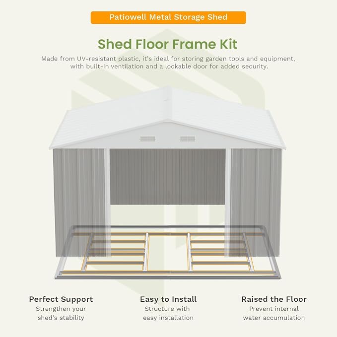 Patiowell 10 x 12 FT Outdoor Storage Shed - Image 6