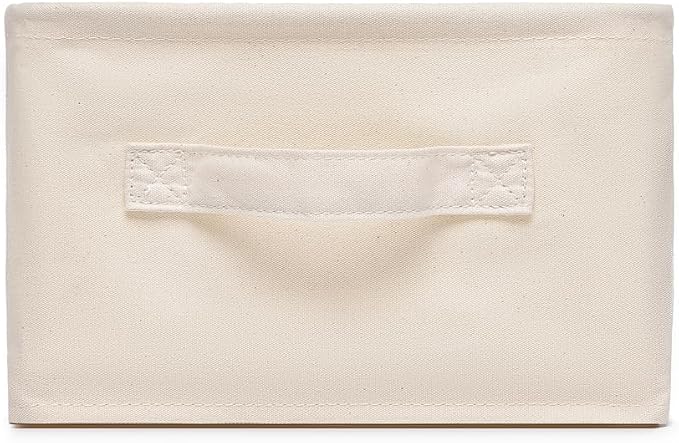 Foldable Storage Bins with Lids Cotton Canvas Rectangular Storage Box Ideal - Image 7