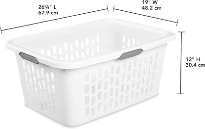 Sterilite Laundry Basket, Plastic Clothes Hamper, Large Rectangle Bin - Image 6