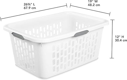 Sterilite Laundry Basket, Plastic Clothes Hamper, Large Rectangle Bin - Image 6