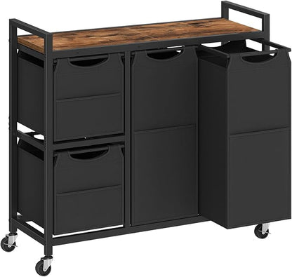 HOOBRO Laundry Sorter with 4 Section, 39 Gal. Laundry Hamper with Wheels by HOOBRO