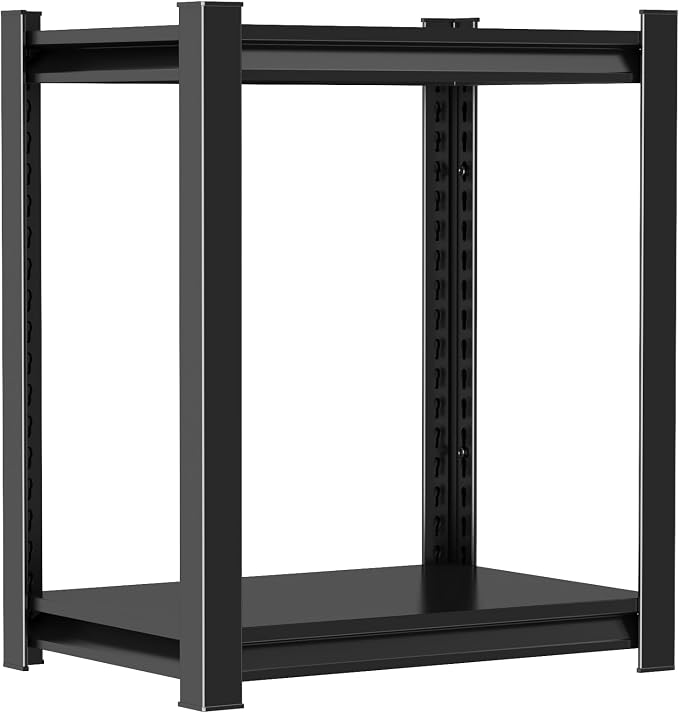 2-Tier Storage Shelves, 1200 Lbs Metal Shelving Unit, Double-Layer Columns by Beaunatixx