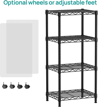 SINGAYE 4 Small Shelves Storage Shelf Wire Shelving Unit Metal Shelf Adjustable - Image 4