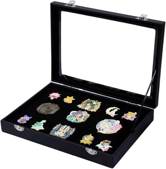 TANG SONG 11'' x 7.9'' Brooch Storage Box Lapel Pin Display Case Jewelry by TANGSONG