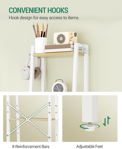 Hzuaneri Ladder Shelf, Freestanding Corner Storage Shelf | Bookcase - Image 6