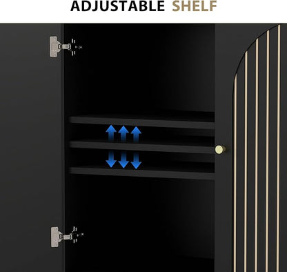 Black Sideboard Buffet Cabinet - Image 6