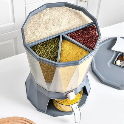 Food Dispenser W/Removable Bulkhead 4-Grid Storage Food Dry Food Container by Unknown
