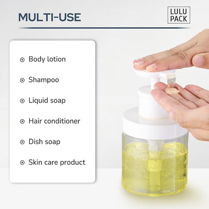 Lulupack Pump Bottle Dispenser for Soap - 8 oz Plastic Empty Container for - Image 4