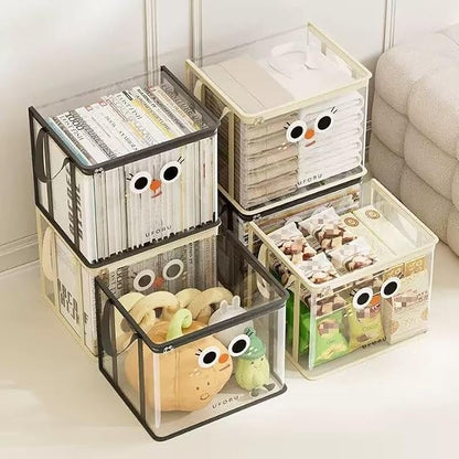 Book Storage Bag, Zippered PVC Plastic Toy Storage Bag, Books And - Image 6