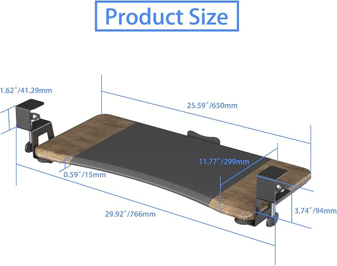 suptek Keyboard Tray Under Desk Pull Out - Image 6