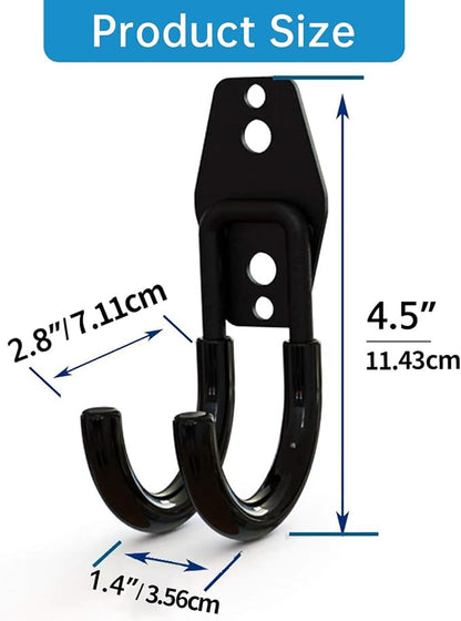 GeeWatom 2 Pack Garage Storage Utility Hooks，Garage Garden Tool Organizer，Steel - Image 2