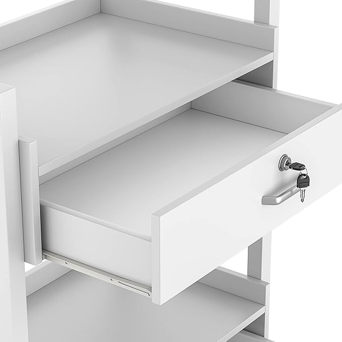Paddie Salon Trolley Cart, Salon Tray Wooden Mobile Utility Cabinet - Image 5