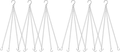 garini 6 Pack, 23 Inch Silver Hanging Baskets Chain, Hanging Chains by garini