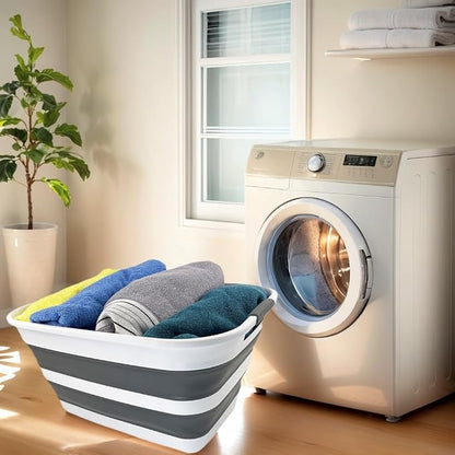 SAMMART Collapsible Plastic Laundry Basket - Image 2