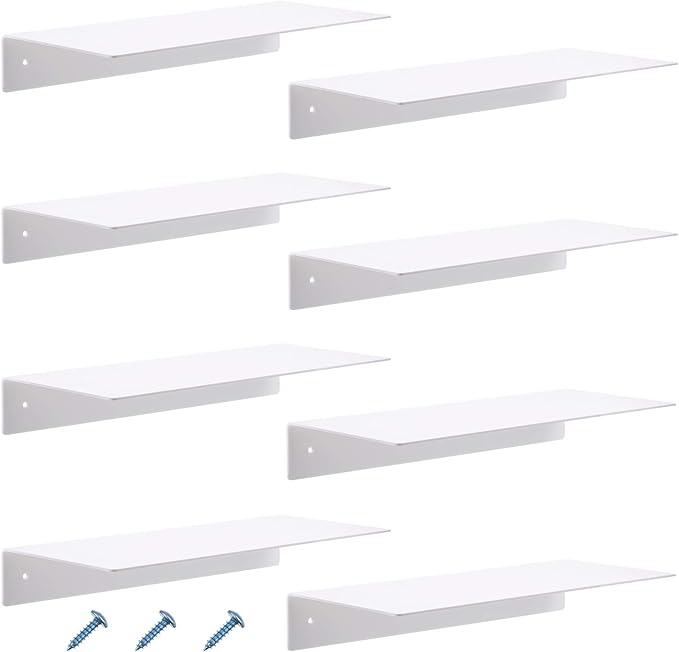 Blulu 8 Pcs Acrylic Floating Shelves by Blulu