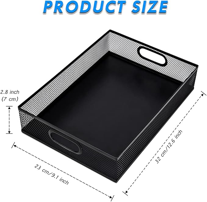 Desk Drawer Organizer, A4 Large Metal Mesh Desk Organizer Tray, Versatile - Image 7