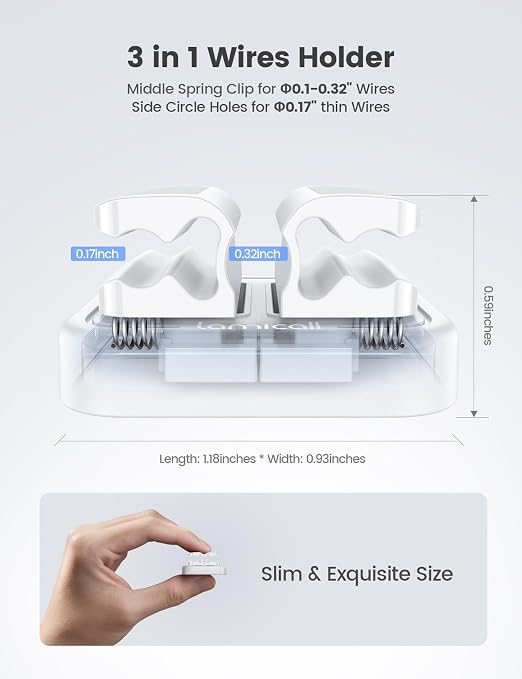6Pack Cord Organzier Spring Clip Holder - Image 5