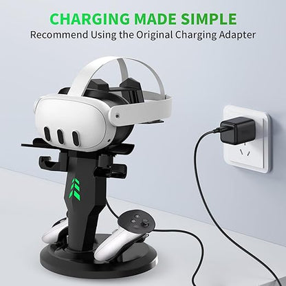 G-STORY Charging Dock for Quest 3/Quest 3S/Quest 2 VR Headset and Controllers - Image 5