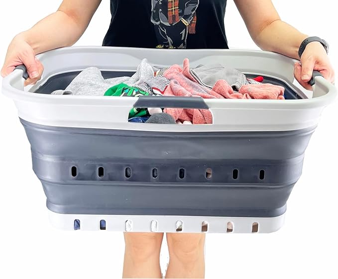SAMMART 42L Collapsible Plastic Laundry Basket - Image 7
