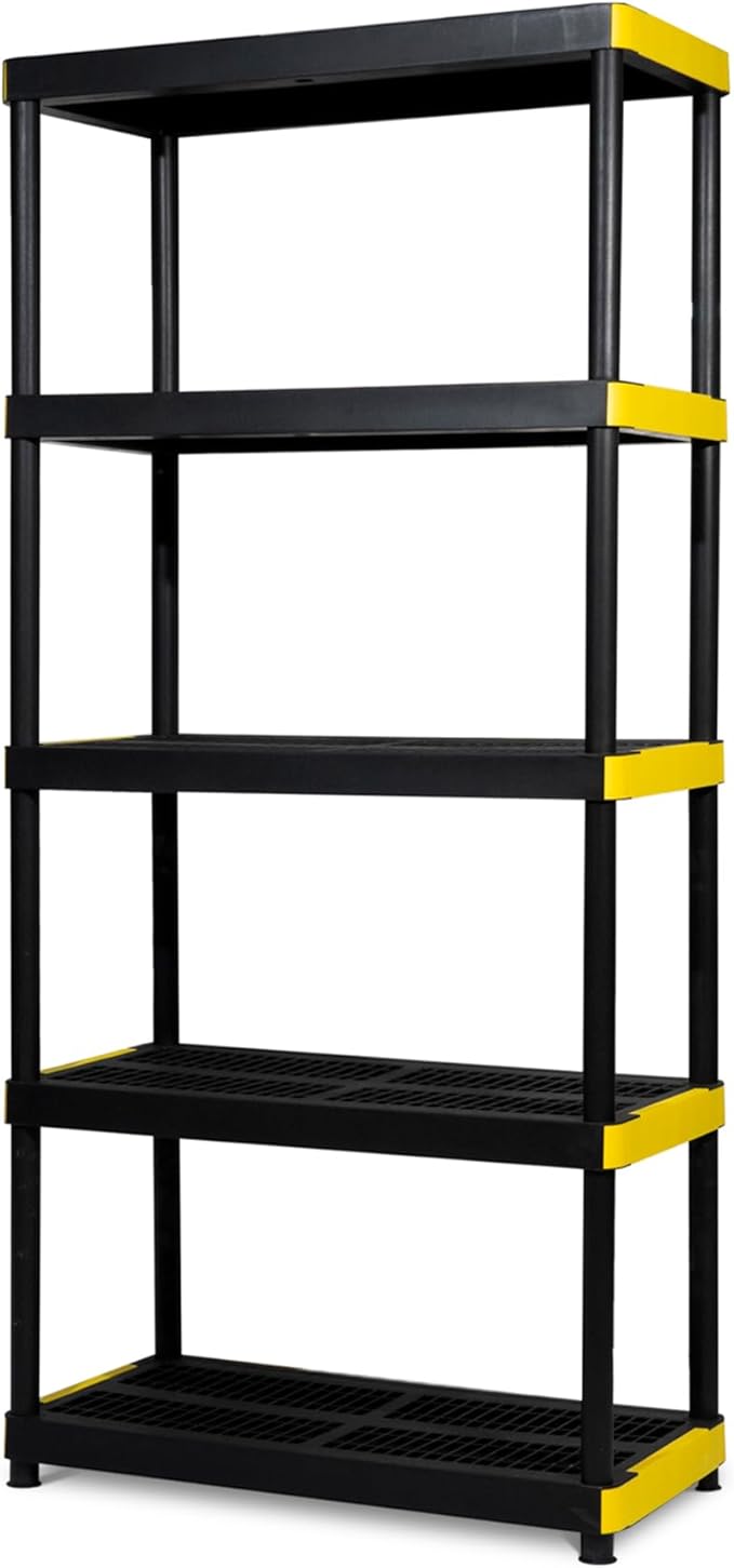 Simpli-Magic 5-Tier Heavy Duty Plastic Storage Shelving Unit, Garage & Basement by Simpli-Magic
