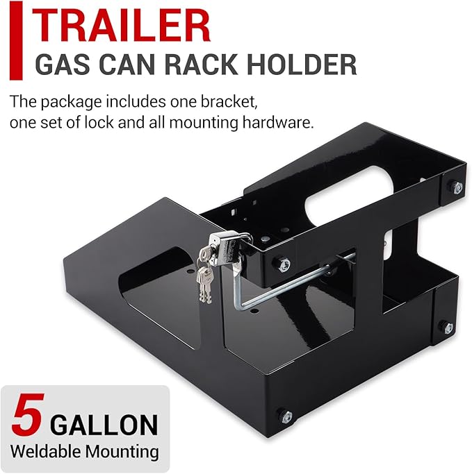SPARKWHIZ 5 Gallon Trailer Gas Can Holder Rack Compatible - Image 5