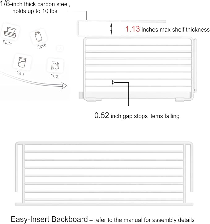 Under Shelf Storage Basket, Hanging Wire Basket - Image 3