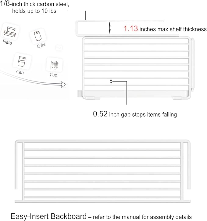 Under Shelf Storage Basket, Hanging Wire Basket - Image 3