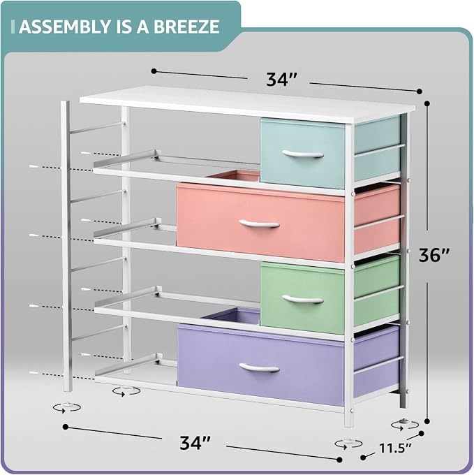 Sorbus Dresser with 8 Drawers - Image 3