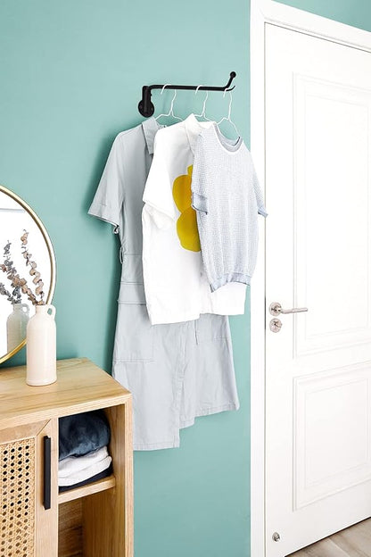 Mkono Wall Mounted Drying Rack Laundry Clothes Hanger - Image 4