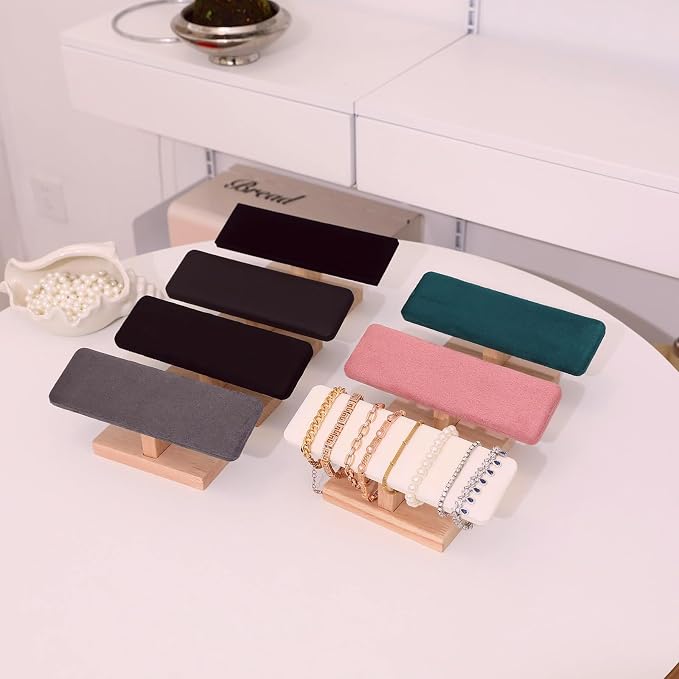 Wooden Watches Display Tower Base Watch Neck Bracelet Organizer Rack Bangle - Image 5
