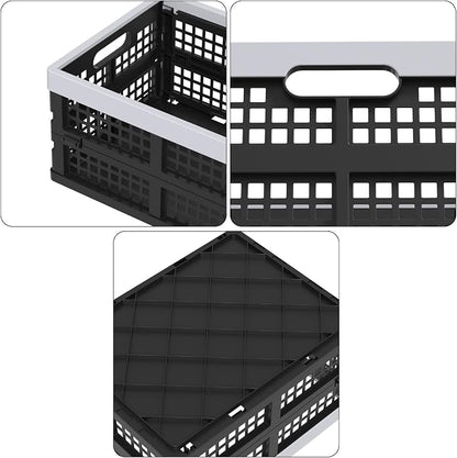 15L Plastic Collapsible Storage Crates, Folding Crates Storage Basket - Image 3