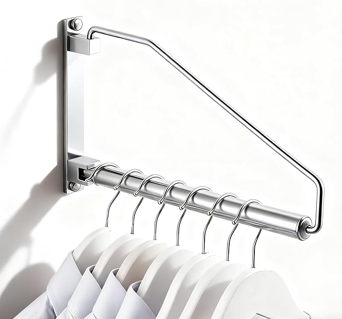 NEWRAIN Laundry Hanger, Wall Mounted Clothes Hanger by NEWRAIN