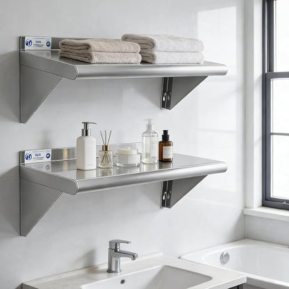 Hally Stainless Steel Shelf Wall Mounted Metal Shelf Wall Shelf 10 x 30 NSF - Image 8