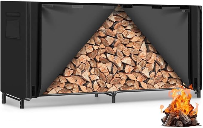 Gtongoko 8FT Firewood Rack Outdoor by Gtongoko