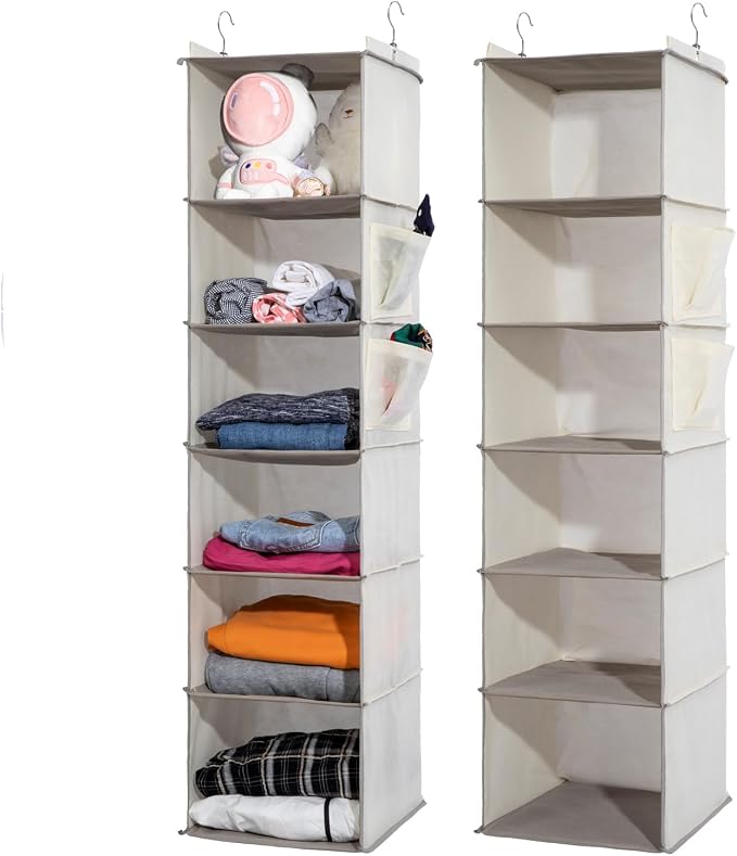 2 Packs Hanging Closet Organizer, 6-Shelf Closet Organizers and Storage by WelcometoYRCBEHFU