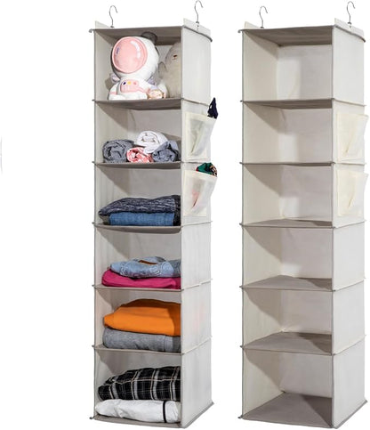 2 Packs Hanging Closet Organizer, 6-Shelf Closet Organizers and Storage by WelcometoYRCBEHFU