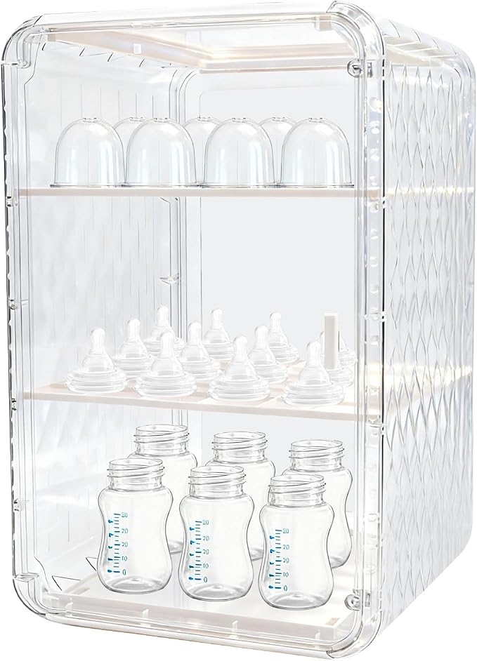 Baby Bottle Organizer, 3/4 Tier Bottles Storage Organizers, Pump Parts by Engorgio