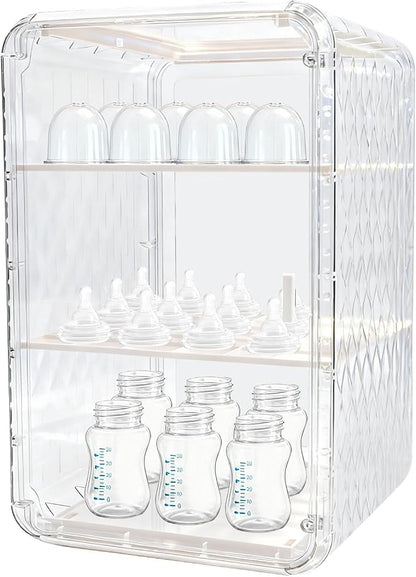 Baby Bottle Organizer, 3/4 Tier Bottles Storage Organizers, Pump Parts by Engorgio