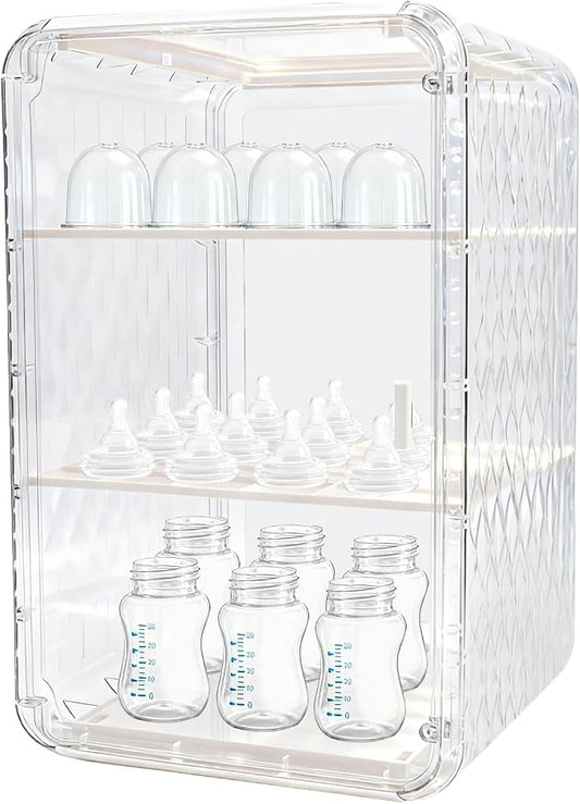 Baby Bottle Organizer, 3/4 Tier Bottles Storage Organizers, Pump Parts by Engorgio